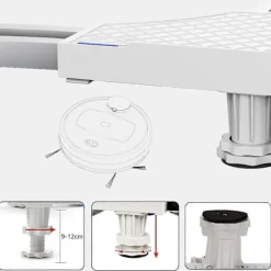 Discount Tvättmaskinsställ, Sockel för tvättmaskin torktumlare kylskåp, Justerbar längd, last 300kg Anti Vib -FX-