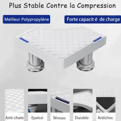 Clearance Tvättmaskinsställ, Tvättmaskin Torktumlare Kylskåpsunderrede, Justerbar Längd, Last 300kg Anti Vib