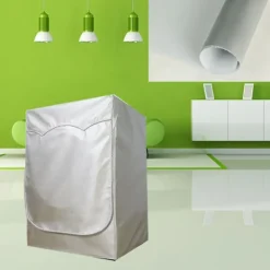 Tvättmaskinsöverdrag Vattentätt Dammtät solkräm för helautomatisk tvättmaskin Silvering Oxford tyg Piping Dragkedja L