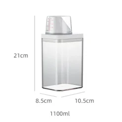 Clearance Tvättmedelsbehållare med måttskala och lufttät design - 1100ml