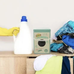 Tvättmedelshink Järn Tvättmedelsförvaringsbehållare Återanvändbar Tvättmedelsbehållare Med Lock