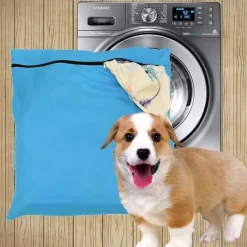 Tvättpåse för husdjur - Blå filter - För tvättmaskin - Dragkedja - För sängkläder, filtar, handdukar - Storlek M（65*70cm）