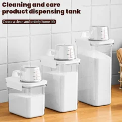 Clearance LBSS Tvättpulver förvaringstank Tätning Tvättpulver dispenser med handtag Large Size