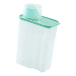 Sale Tvättpulverbehållare Genomskinlig Tvättpulverförvaringslåda För Garderob [DM] 3L Green