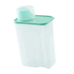 Sale Tvättpulverbehållare Genomskinlig Tvättpulverförvaringslåda För Garderob [DM] 3L Green