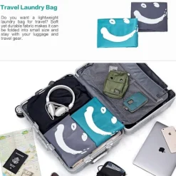 Tvättsäck för Resor, Smutsiga Kläder Organizer Stor Nog att Rymma Massor av Tvätt Lätt Passar en Tvättkorg eller Tvättställning
