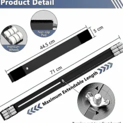 Hot Tvättutrustningsbas med broms, justerbar mobil bas för tvättmaskin, torktumlare, kylskåp, belastning 300 kg, svart