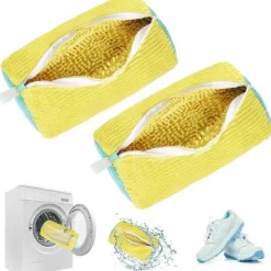 Outlet Tvättväska för sneakers, 2-pack tvättpåsar med dragkedja, skotvättpåse, tvättväska för sneakers för tvättmaskin