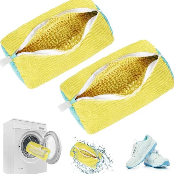 Outlet Tvättväska för sneakers, 2-pack tvättpåsar med dragkedja, skotvättpåse, tvättväska för sneakers för tvättmaskin