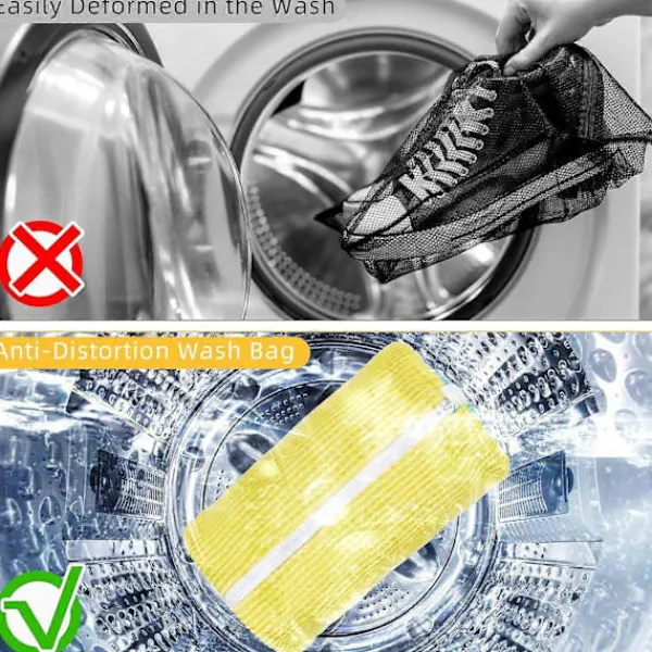 Outlet Tvättväska för sneakers, 2-pack tvättpåsar med dragkedja, skotvättpåse, tvättväska för sneakers för tvättmaskin