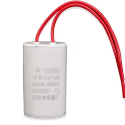 DAO 25UF CBB60 AC 450V Liten Volym Kondensator Dubbeltråd Tvättmaskin Motor [DB]