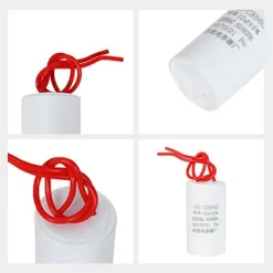 DAO 25UF CBB60 AC 450V Liten Volym Kondensator Dubbeltråd Tvättmaskin Motor [DB]