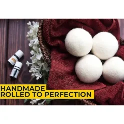 Discount Ulltorkbollar (6-pack), Torktumlarebollar för tvätt för att minska torktiden, statisk elektricitet och rynkor - Naturligt mjukmedel - Handgjorda - Yx | Fyndiq