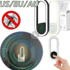 Ultraljud Elektronisk Myggavvisare Hushåll Mygga Mus Kackerlacka Avvisande Lampa Inomhus Insektsdödare Avvisa Ljus 2pc green 1