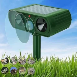 Discount Ultraljud Kattskrämma, Solar Djurfördrivare Ultraljudsskydd Vattentät Med Rörelsedetektor Och Blixt, Mårdskrämma Solar Djuravvisare Hundskr