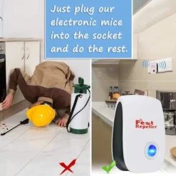 Clearance Ultraljuds mus- och råttskrämma, 4 st ultraljudsskydd mot möss, ny version, myggskrämma, apparat mot flugor och insekter