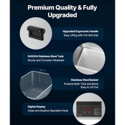 Hot DUOKU Ultraljudsrengörare 50 L--Ultraljudsrengöringsapparat 840 W 40 kHz-med Digital Skärm-i Rostfritt Stål