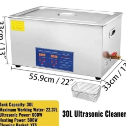 Sale OEM Ultraljudsrengörare, 6L kapacitet, rostfritt stål, 40kHz frekvens,30L