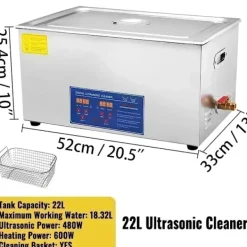 Best OEM Ultraljudsrengörare, 10L kapacitet, 240W effekt,22L-480W