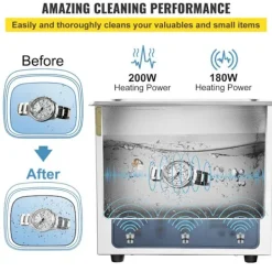 Online DUOKU Ultraljudsrengörare--6 L-Justerbar Frekvens 36 kHz-40 kHz-med Digital Timer och Uppvärmning