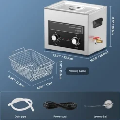 Best DUOKU Ultraljudsrengörare--10 L-Sonic Kavitation Maskin 240W med Värme och Timer