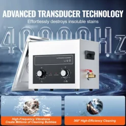 Best DUOKU Ultraljudsrengörare--10 L-Sonic Kavitation Maskin 240W med Värme och Timer