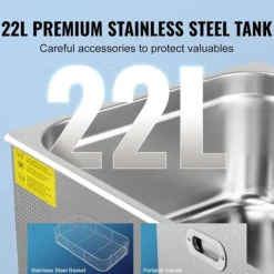 Discount DUOKU Ultraljudsrengörare--22 L-Digital timer och uppvärmning-Rostfritt stål