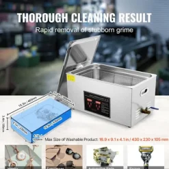 Discount DUOKU Ultraljudsrengörare--22 L-Digital timer och uppvärmning-Rostfritt stål