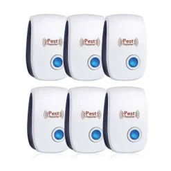 Best Ultraljudsskrämma, Ultraljudsskrämma för möss 6-pack, Ultraljudsskrämma för möss och råttor Effektiv mot möss, råttor, flugor