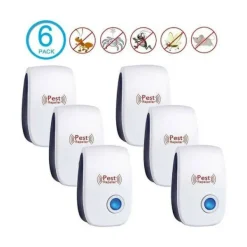 Best Ultraljudsskrämma, Ultraljudsskrämma för möss 6-pack, Ultraljudsskrämma för möss och råttor Effektiv mot möss, råttor, flugor