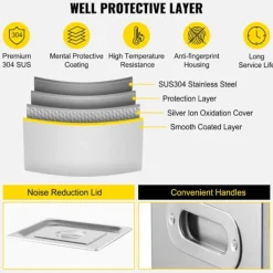 Discount DUOKU Ultraljudstvätt--15 L-Rostfritt Stål-med Digitaltimer och Smyckesrengöring