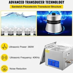 Discount DUOKU Ultraljudstvätt--15 L-Rostfritt Stål-med Digitaltimer och Smyckesrengöring