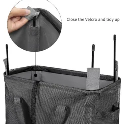 Ultratunn tvättkorg med handtag, hopfällbar liten tvättkorg, tunn smutstvättskorg, smal tvättpåse, hopfällbar smutstvättkorg (grå) grå