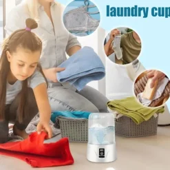 Clearance Underkläder, Liten Bärbar Tvättmaskin - Resetvättmaskin, Uppladdningsbara Rengöringsverktyg med Justerbara Lägen för Babykläder, Underkläder