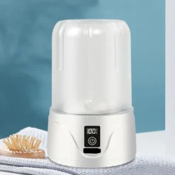 Clearance Underkläder, Liten Bärbar Tvättmaskin - Resetvättmaskin, Uppladdningsbara Rengöringsverktyg med Justerbara Lägen för Babykläder, Underkläder