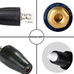 Discount Universal Rotationsmunstycke för Högtryckstvätt, 3600 PSI 250 Bar, 1/4 Snabbkoppling Rotationsmunstycke Rengöring