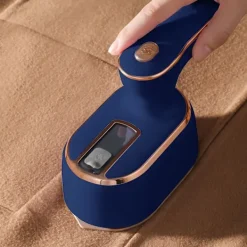 New Uppgraderad bärbar minipressmaskin, 180 roterbart handhållet ångstrykjärn, hopfällbar reseångare för tygkläder, bra för hem och resor B