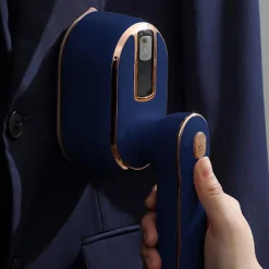 New Uppgraderad bärbar minipressmaskin, 180 roterbart handhållet ångstrykjärn, hopfällbar reseångare för tygkläder, bra för hem och resor B