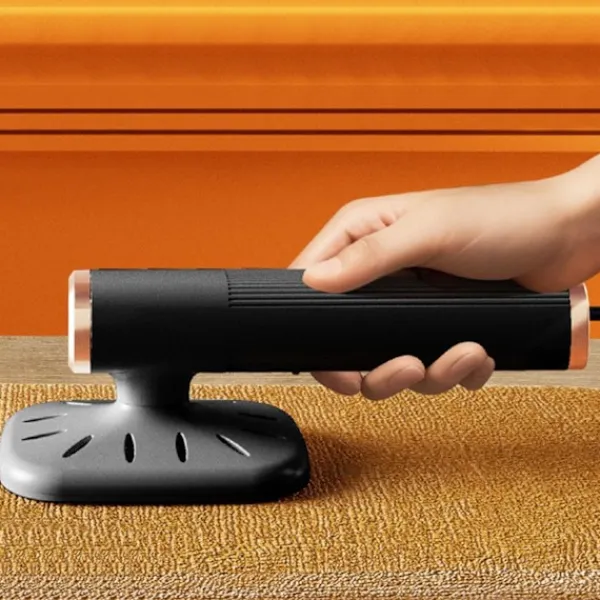 New Uppgraderad Bärbar Strykjärn, Roterbart Handhållet Ångstrykjärn, Vikbart Resevänligt Klädstrykjärn (Svart) black