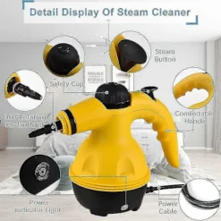 Discount FJORD US Plug Handhållen Ångrengörare 1200w Bärbar Högtemperatur Trycksatt Ångrengöringsmaskin Med 10st