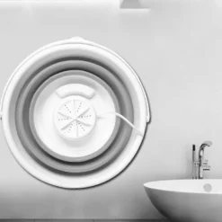 New USB bärbar hopfällbar trumtvättmaskin 4-delars set -- lämplig för affärsresor och studentboenden