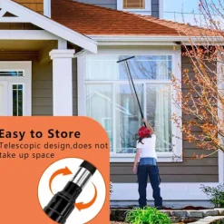 Sale Utdragbar Duschskrapa med Långt Handtag Fönsterputsare för Badrumsglas 30-110cm Svart