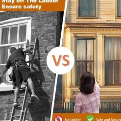 Sale Utdragbar Duschskrapa med Långt Handtag Fönsterputsare för Badrumsglas 30-110cm Svart