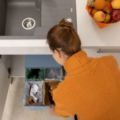 Clearance B2X Utdragbar källsortering 4 st sopkärl