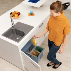 Online B2X Utdragbar källsortering 3 sopkärl