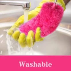 Outlet Utdragbar Mikrofiber Dammvippa Mikrofiber Dammborste med Utdragbart Skaft Tvättbart Dammningshuvud (3 Färger, 3 Set)