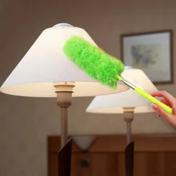 Outlet Utdragbar Mikrofiber Dammvippa Mikrofiber Dammborste med Utdragbart Skaft Tvättbart Dammningshuvud (3 Färger, 3 Set)