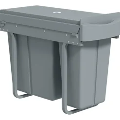 Hot Northio Utdragbar soptunna för kök, 2 avtagbara hinkar, 30 l, metall