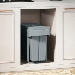 Hot Northio Utdragbar soptunna för kök, 2 avtagbara hinkar, 30 l, metall