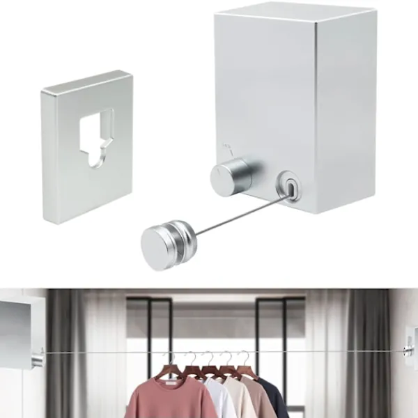 Hot Utdragbar torkvinda med led 4,2 m justerbar infällbar klädlina